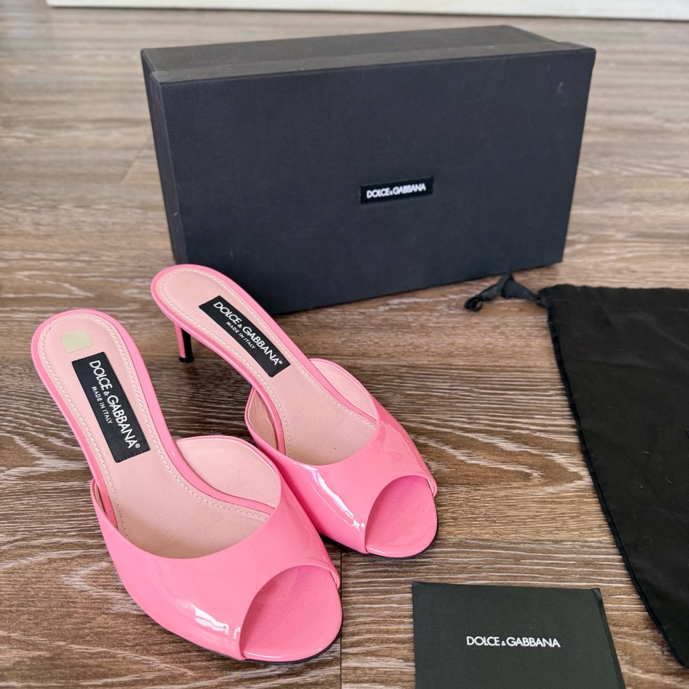 Dolce & Gabbana Vibrant Pink Mules - Picture 6 of 10